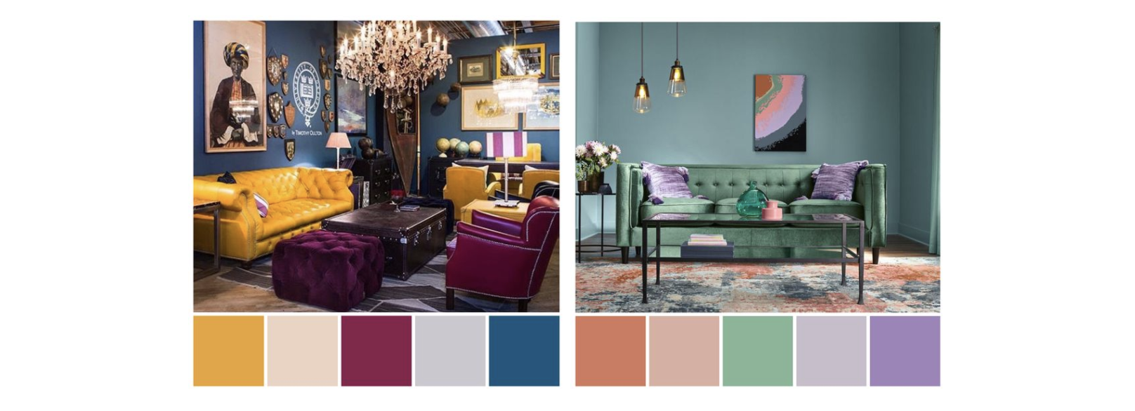 triadic color scheme interior design